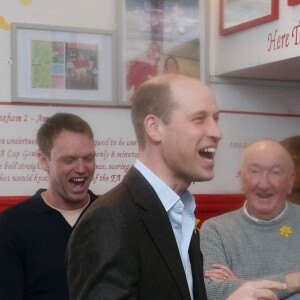 Le prince William, prince de Galles, visite le Turf Pub près de Wrexham, le 1er mars 2024. 