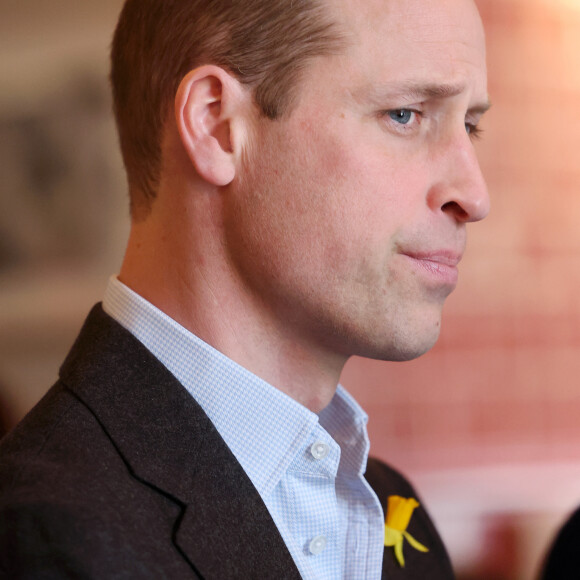 Le prince William, prince de Galles, visite le Turf Pub près de Wrexham, le 1er mars 2024. 