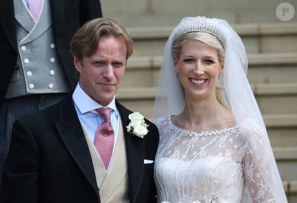 Et ce malgré la révélation de la cause de la mort de Thomas Kingston.
Lady Gabriella Windsor et Thomas Kingston - Mariage de Lady Gabriella Windsor avec Thomas Kingston dans la chapelle Saint-Georges du château de Windsor. 