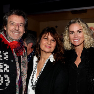 Exclusif - Jean-Luc Reichmann et sa femme Nathalie Lecoultre, Laeticia Hallyday - Vernissage de l'exposition "Johnny Hallyday, l'exposition" au Palais des Expositions à Paris. Le 21 décembre 2023 © Dominique Jacovides / Bestimage 