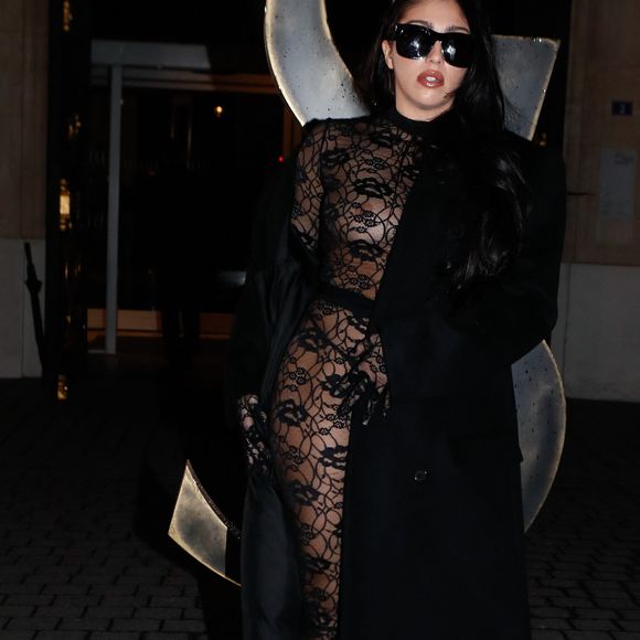 Lourdes Maria Ciccone Leon (fille de Madonna) - Photocall du défilé de la collection Homme Saint Laurent Automne/Hiver 2024-2025 dans le cadre de la Fashion Week de Paris le 5 mars 2024. © Christophe Clovis / Bestimage 