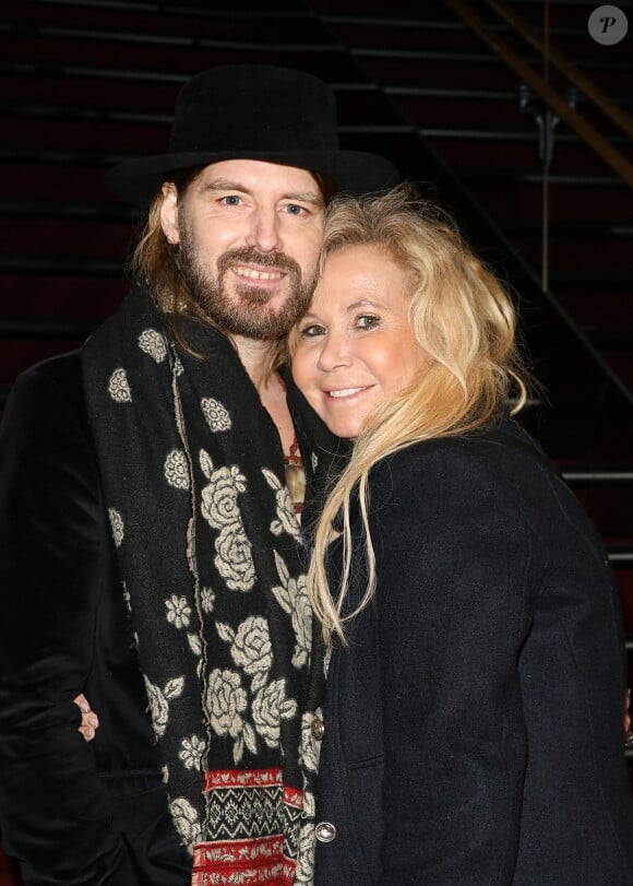 Fiona Gelin et son compagnon Richard Bauduin - 29ème cérémonie des Lauriers de l'Audiovisuel au théâtre Marigny à Paris le 26 février 2024. © Coadic Guirec/Bestimage