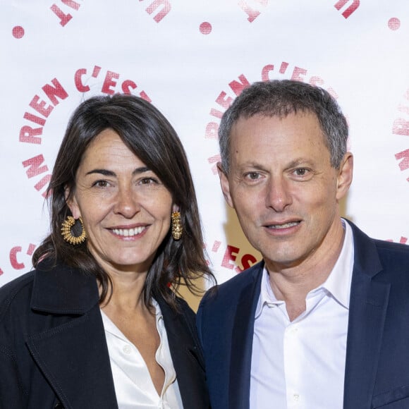 Cécile Duffau et Marc-Olivier Fogiel - Dîner de gala de l'association "Un rien c'est tout" au Musée de l'armée aux Invalides à Paris. Le 7 mars 2024. © Cyril Moreau / Bestimage