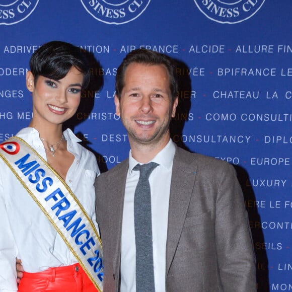 Exclusif - Eve Gilles (Miss France 2024), Harold Parisot (président du Chinese Business Club) - Déjeuner du Chinese Business Club à l'occasion de la Journée internationale des droits des femmes à l'hôtel intercontinental à Paris le 7 mars 2024. © Rachid Bellak/Bestimage 