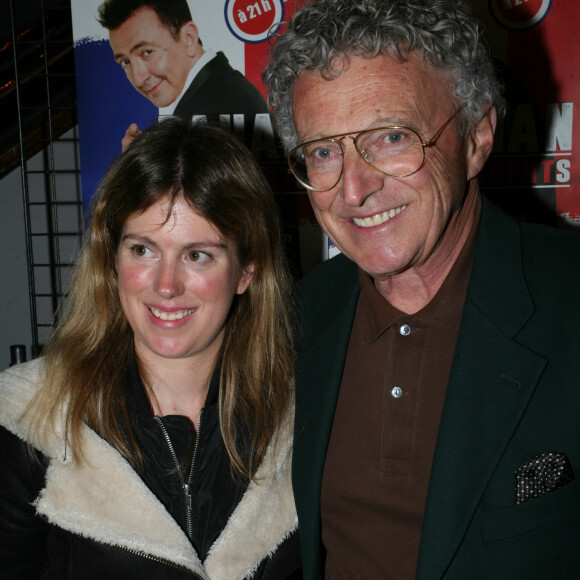 Nelson Monfort et sa fille Isaure lors du spectacle de G. Dahan "Dahan PrésidentS" à L'Alhambra à Paris, France, le 27 avril 2017. © JLPPA/Bestiamge 