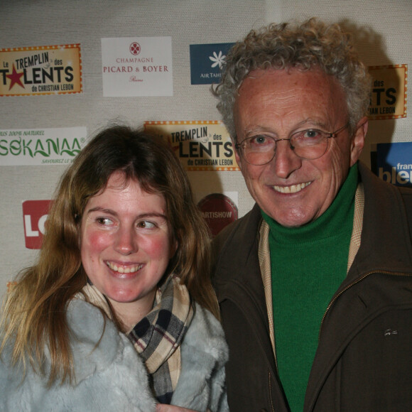 Exclusif - Nelson Monfort et sa fille Isaure - Finale du Tremplin des Talents 2019 au Palais des Glaces à Paris le 21 janvier 2019. 