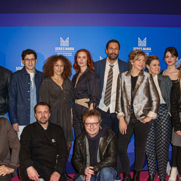 équipes de la série, Audrey Fleurot et Medhi Nebbou - Avant-premiière de la saison 3 de la série "HPI' lors du Festival Séries Mania à Lille le 18 mars 2023. © Stéphane Vansteenkiste/Bestimage