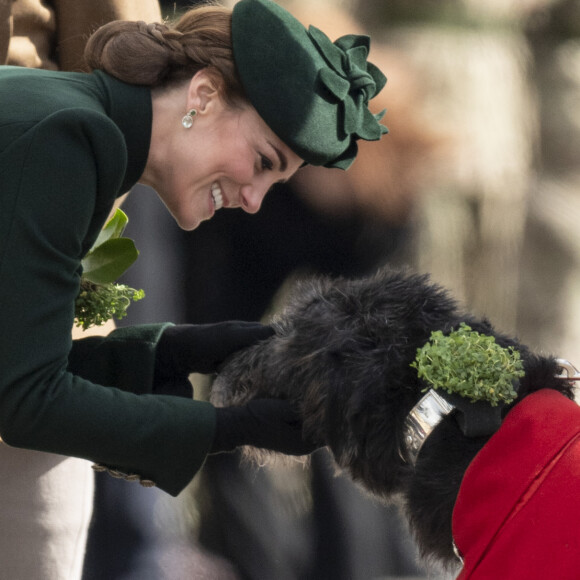Kate Catherine Middleton, duchesse de Cambridge, lors de la parade de Saint-Patrick dans le quartier de Hounslow à Londres. Le 17 mars 2019 