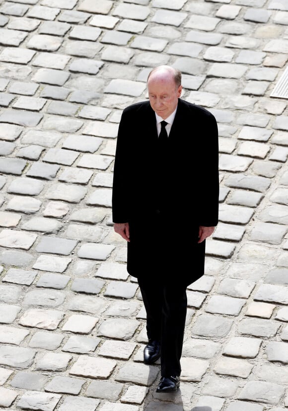 Charles de Gaulle lors de l'hommage national pour l'amiral Philippe de Gaulle dans la cour d'honneur de l'Hôtel national des Invalides à Paris le 20 mars 2024. © Dominique Jacovides / Bestimage 