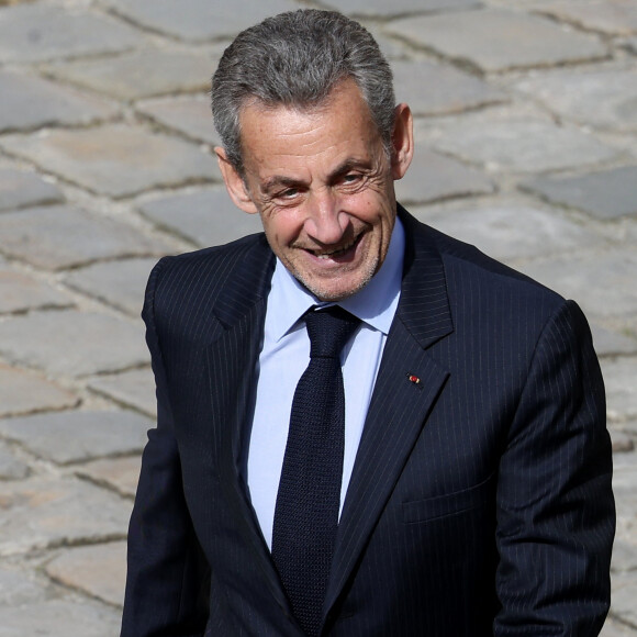 Comme Nicolas Sarkozy.
Nicolas Sarkozy lors de l'hommage national pour l'amiral Philippe de Gaulle dans la cour d'honneur de l'Hôtel national des Invalides à Paris le 20 mars 2024. © Dominique Jacovides / Bestimage 