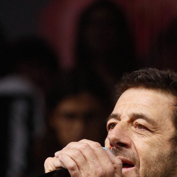 Exclusif - Patrick Bruel - Concert "Corsu Mezu Mezu" à la Défense Arena à Paris, France. Le 28 octobre 2023. © Christophe Clovis / Bestimage