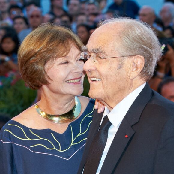 Macha Méril et son fiancé Michel Legrand - Tapis rouge du film "La rançon de la gloire" lors du 71ème festival international du film de Venise, le 28 août 2014.