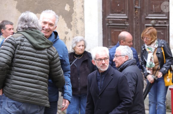 Christian Jeanpierre - Obsèques de Sylvain Augier en l'église de Sommières, petite commune du Gard le 28 mars 2024. L'ancien présentateur de La Carte au trésor est décédé brutalement à 68 ans le samedi 16 mars à son domicile de Lecques. © Franz Chavaroche/Nice-Matin/Bestimage