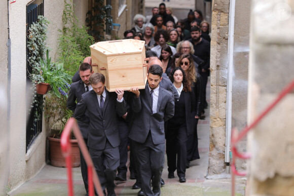 Obsèques de Sylvain Augier en l'église de Sommières, petite commune du Gard le 28 mars 2024. L'ancien présentateur de La Carte au trésor est décédé brutalement à 68 ans le samedi 16 mars à son domicile de Lecques. © Franz Chavaroche/Nice-Matin/Bestimage