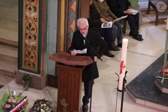 Obsèques de Sylvain Augier en l'église de Sommières, petite commune du Gard le 28 mars 2024. L'ancien présentateur de La Carte au trésor est décédé brutalement à 68 ans le samedi 16 mars à son domicile de Lecques. © Franz Chavaroche/Nice-Matin/Bestimage