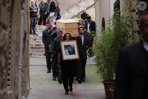 Obsèques de Sylvain Augier en l'église de Sommières, petite commune du Gard le 28 mars 2024. L'ancien présentateur de La Carte au trésor est décédé brutalement à 68 ans le samedi 16 mars à son domicile de Lecques. © Franz Chavaroche/Nice-Matin/Bestimage