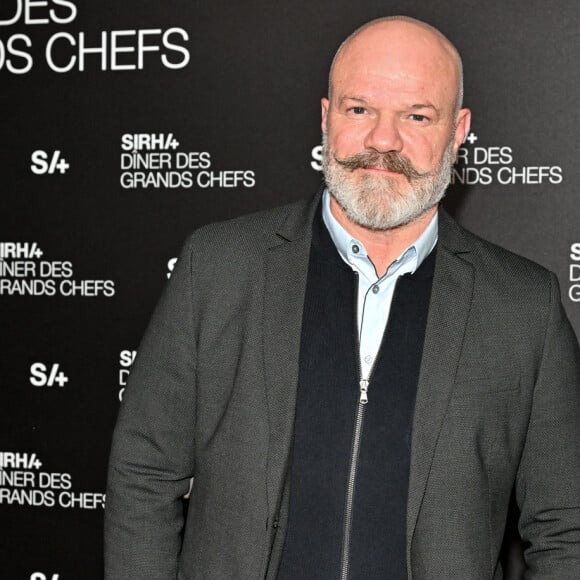 Qui a duré 5 ans avant que le bonheur ne se confirme 
Philippe Etchebest au Diner des Grands Chefs à Lyon, le 22 janvier 2023. Photo par ABACAPRESS.COM