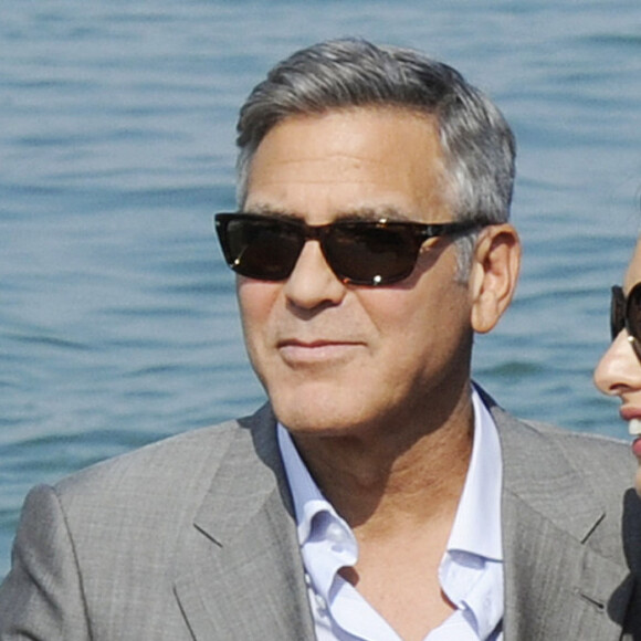 George Clooney et sa fiancée Amal Alamuddin - Arrivées des invités pour le mariage de George Clooney et Amal Alamuddin à Venise. Le 26 septembre 2014 