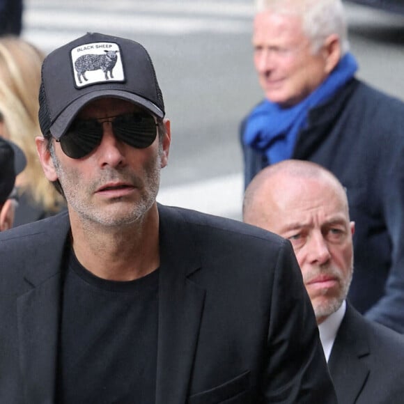 Anthony Delon - Arrivées aux obsèques de Jean-Yves Le Fur en l'église Saint-Roch à Paris, le 6 avril 2024. © Jacovides / Moreau / Bestimage