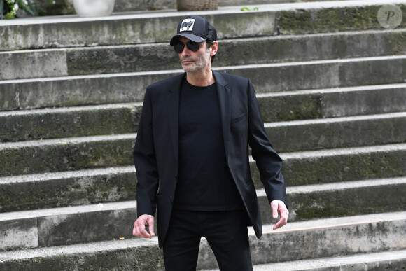 Anthony Delon - Arrivées aux obsèques de Jean-Yves Le Fur en l'église Saint-Roch à Paris, le 6 avril 2024.