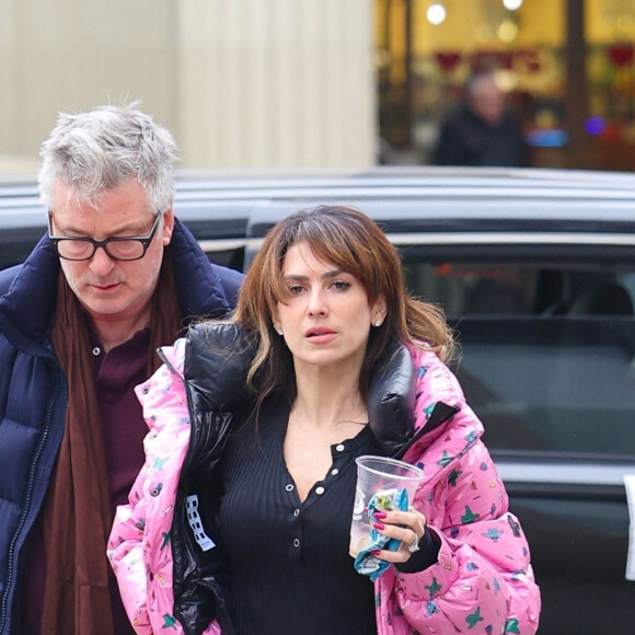 Alec Baldwin et sa femme Hilaria à New York.