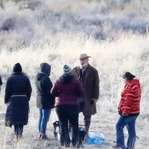 Alec Baldwin sur le tournage du film "Rust" dans le Montana, le 24 avril 2023. 