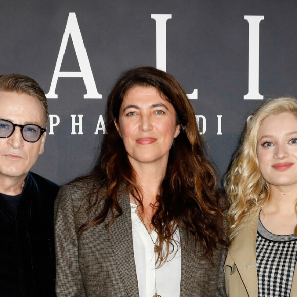 Benoît Magimel, Stéphanie Di Giusto, Nadia Tereszkiewicz lors de l'avant-première du film "Rosalie" au cinéma Pathé Wepler à Paris le 4 avril 2024. © Marc Ausset-Lacroix / Bestimage