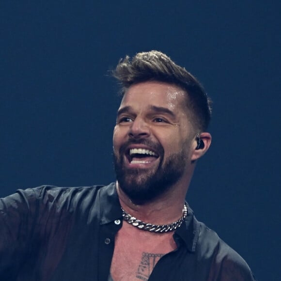 L'artiste de 52 ans, qui portait un pantalon très ample, n'a pas pu camoufler une certaine forme située au niveau de son entrejambe. A vous de juger !
Ricky Martin - The Trilogy Tour en Floride.