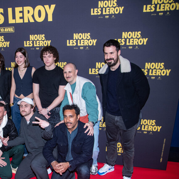 Baptiste Lecaplain, Justine Le Pottier, José Garcia, Charlotte Gainsbourg, Lili Aubry, Hadrien Heaulme, Adrien Menielle, Simon Astier, Sebastien Chassagne, Jérôme Niel, Florent Bernard, Lyes Salem - Avant-première du film "Nous les Leroy" au cinéma UGC Normandie sur les Champs-Elysées à Paris. Le 3 avril 2024 © Baptiste Autissier / Panoramic / Bestimage