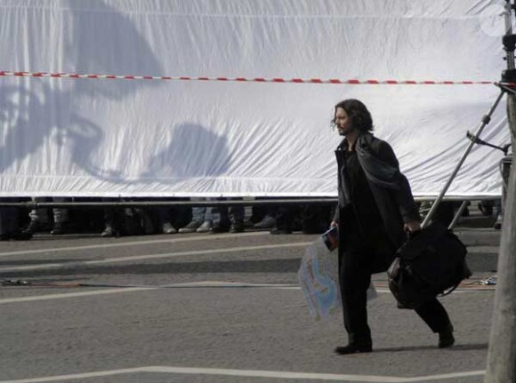 Angelina Jolie et Johnny Depp sur le tournage de The Tourist à Venise le 17 mars 2010