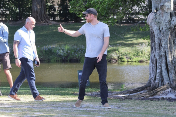 Prince Harry - Royal Salute Polo Challenge, à Palm Beach. Le prince Harry a filmé des scènes pour un nouveau documentaire sur Netflix.