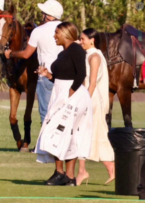 Meghan Markle et Serena Williams - Royal Salute Polo Challenge, à Palm Beach. Le prince Harry a filmé des scènes pour un nouveau documentaire sur Netflix.