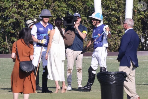 Meghan Markle et Prince Harry  - Royal Salute Polo Challenge, à Palm Beach. Le prince Harry a filmé des scènes pour un nouveau documentaire sur Netflix.