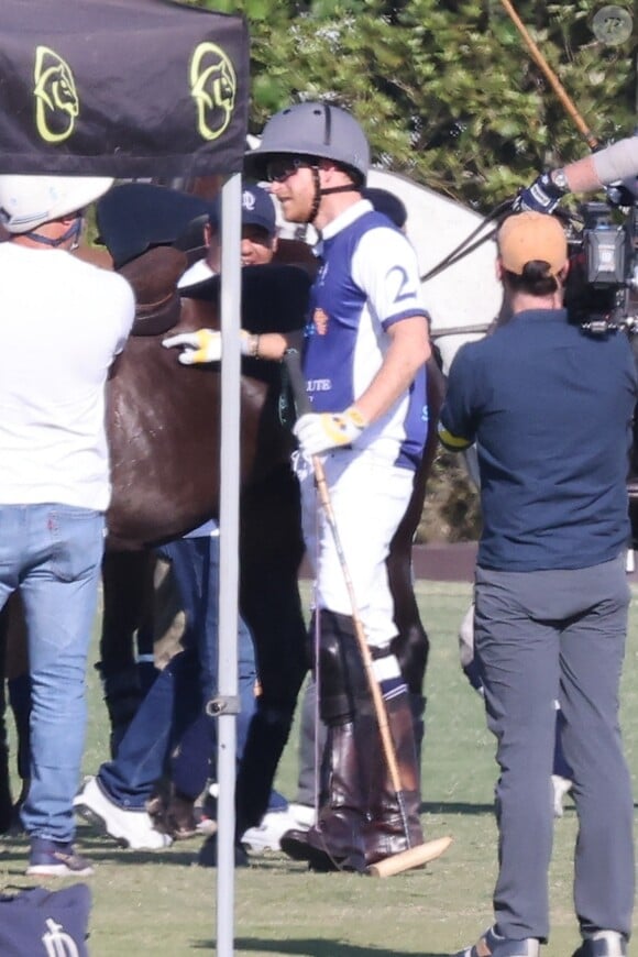 Meghan Markle et Prince Harry - Royal Salute Polo Challenge, à Palm Beach. Le prince Harry a filmé des scènes pour un nouveau documentaire sur Netflix.