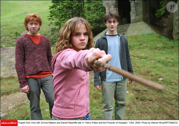 La créatrice de "Harry Potter", saga qui a permis à Emma Watson de devenir célèbre.
Rupert Grint, Daniel Radcliffe et Emma Watson dans "Harry Potter et le prisonnier d'Azkaban". 2004. @Warner Bros/KRT/ABACA.
