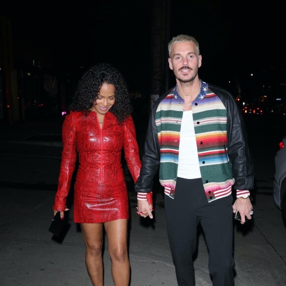 Christina Milian et Matt Pokora - Catch Steak LA à Hollywood.