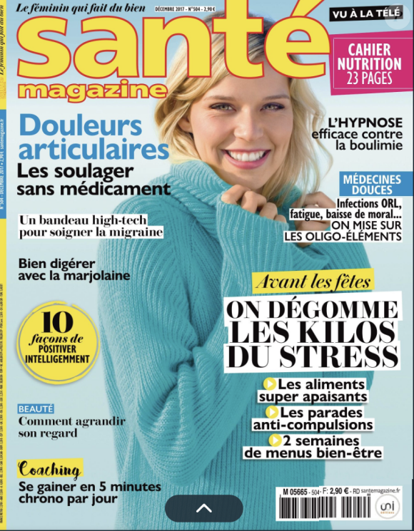Couverture de "Santé Magazine", numéro de décembre 2017