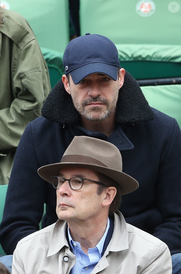 Thierry Neuvic, Christian Mantei - People dans les tribunes des internationaux de France de Roland Garros à Paris le 3 juin 2016. © Cyril Moreau / Bestimage 