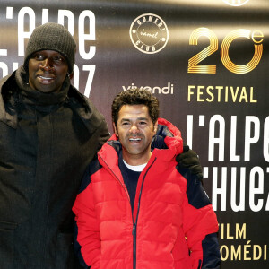 Omar Sy et Jamel Debbouze - Soirée spéciale "Jamel Comedy Club" dans le cadre du 20ème festival de Comédie à l'Alpe d'Huez, le 18 Janvier 2017. © Dominique Jacovides/Bestimage