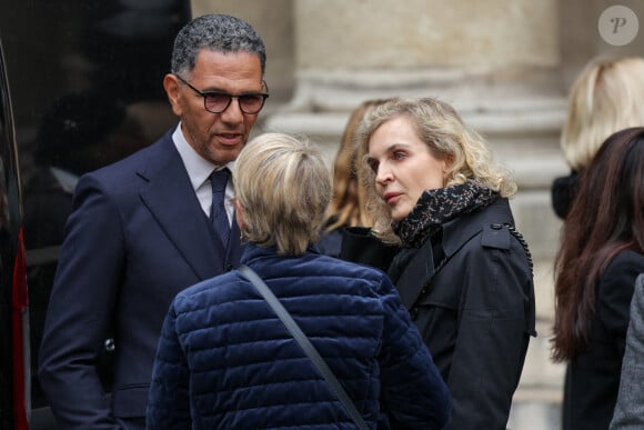 Roschdy Zem - Sorties des obsèques du prince Jean-Stanislas Poniatowski en l'Eglise polonaise à Paris, France, le 29 avril 2024. © Jacovides-Moreau/Bestimage