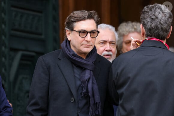 Jean-David Blanc - Sorties des obsèques du prince Jean-Stanislas Poniatowski en l'Eglise polonaise à Paris, France, le 29 avril 2024. © Jacovides-Moreau/Bestimage