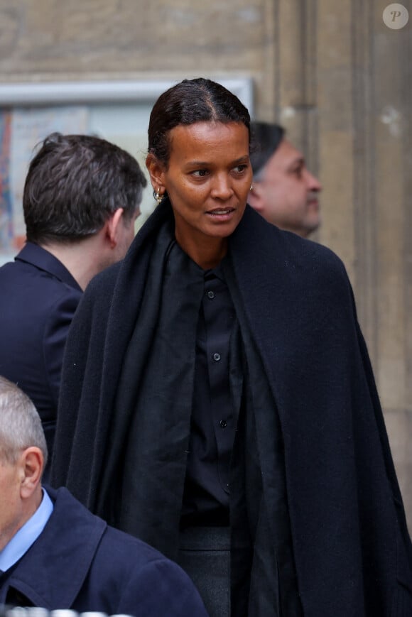 Liya Kebede - Sorties des obsèques du prince Jean-Stanislas Poniatowski en l'Eglise polonaise à Paris, France, le 29 avril 2024. © Jacovides-Moreau/Bestimage