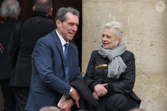 Christian Prouteau - Sorties des obsèques du prince Jean-Stanislas Poniatowski en l'Eglise polonaise à Paris, France, le 29 avril 2024. © Jacovides-Moreau/Bestimage