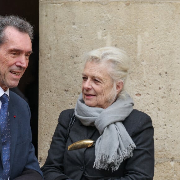 Christian Prouteau - Sorties des obsèques du prince Jean-Stanislas Poniatowski en l'Eglise polonaise à Paris, France, le 29 avril 2024. © Jacovides-Moreau/Bestimage