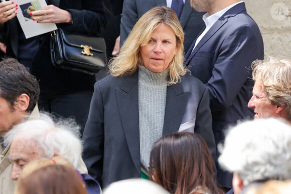 Virginie Couperie-Eiffel - Sorties des obsèques du prince Jean-Stanislas Poniatowski en l'Eglise polonaise à Paris, France, le 29 avril 2024. © Jacovides-Moreau/Bestimage