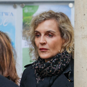 Mélita Toscan du Plantier - Sorties des obsèques du prince Jean-Stanislas Poniatowski en l'Eglise polonaise à Paris, France, le 29 avril 2024. © Jacovides-Moreau/Bestimage 