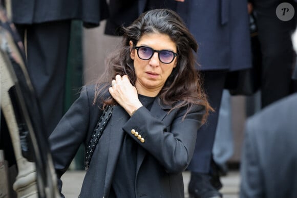 Hoda Roche - Sorties des obsèques du prince Jean-Stanislas Poniatowski en l'Eglise polonaise à Paris, France, le 29 avril 2024. © Jacovides-Moreau/Bestimage 