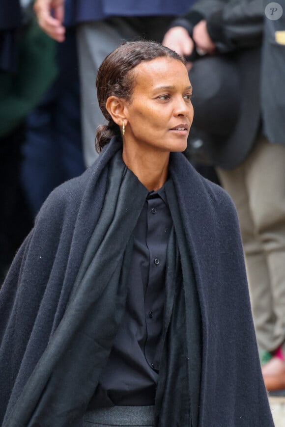 Liya Kebede - Sorties des obsèques du prince Jean-Stanislas Poniatowski en l'Eglise polonaise à Paris, France, le 29 avril 2024. © Jacovides-Moreau/Bestimage 