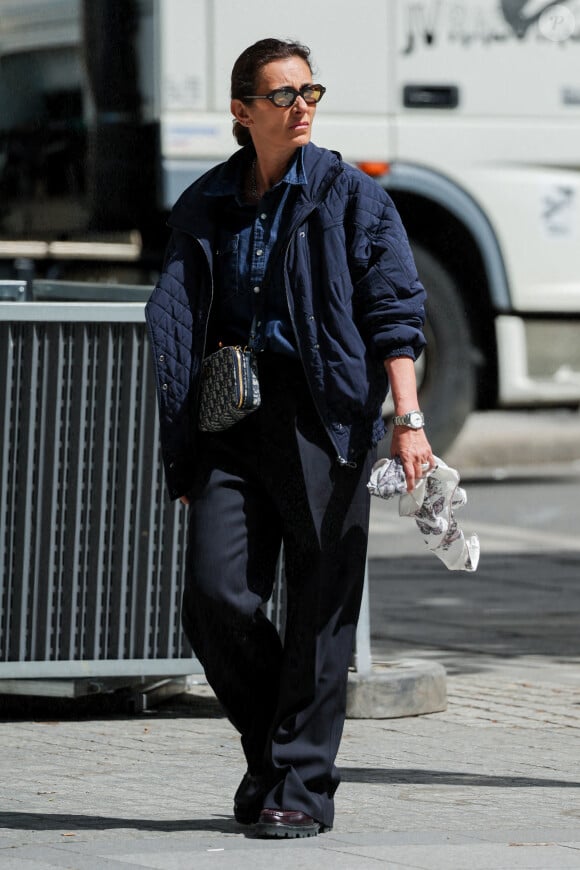 Mademoiselle Agnès (Agnès Boulard) - Arrivées aux obsèques du prince Jean-Stanislas Poniatowski en l'Eglise polonaise à Paris, France, le 29 avril 2024. © Jacovides-Moreau/Bestimage 