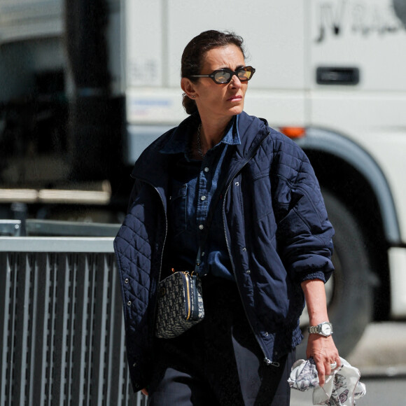 Mademoiselle Agnès (Agnès Boulard) - Arrivées aux obsèques du prince Jean-Stanislas Poniatowski en l'Eglise polonaise à Paris, France, le 29 avril 2024. © Jacovides-Moreau/Bestimage 